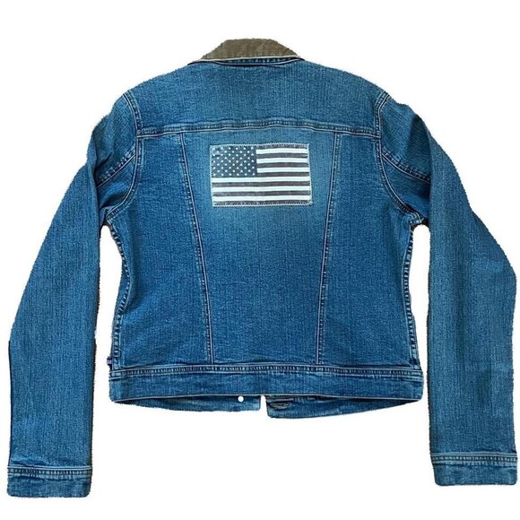 Vintage Ralph Lauren Denim Jacket with Corduroy Collar - Picture 2 of 8